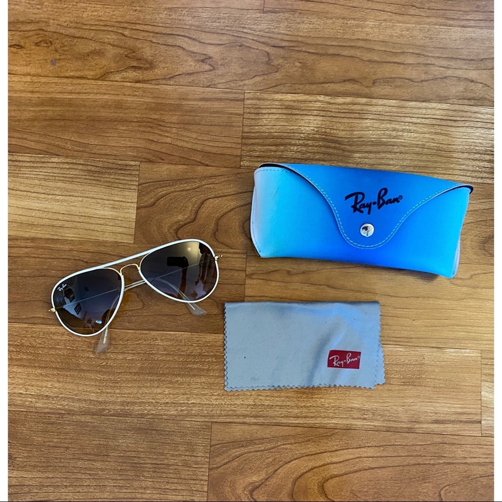 Ray-Ban White Aviators